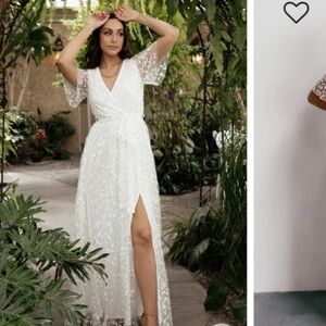 NWT Baltic Born Marseille Embossed Maxi Dress white size XL